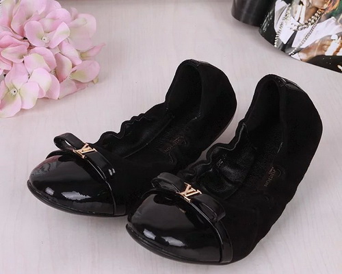 LV Shallow mouth flat shoes Women--008